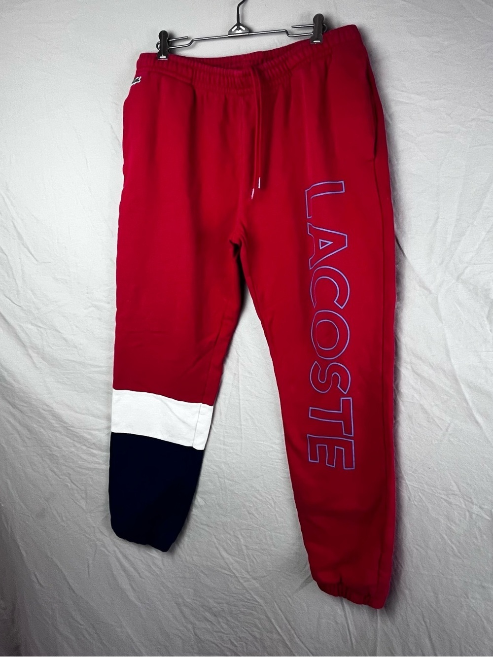 Vintage unisex Lacoste colour block track pants sweatpants size large